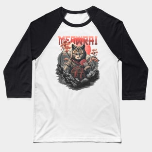 samurai cat Baseball T-Shirt